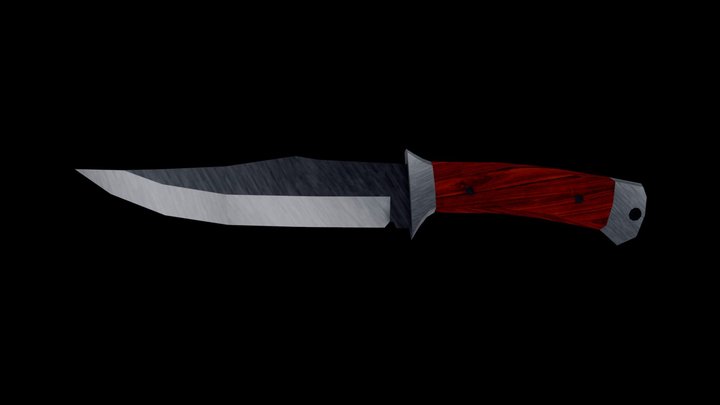 Military Knife Low Poly (PSX) 3D Model