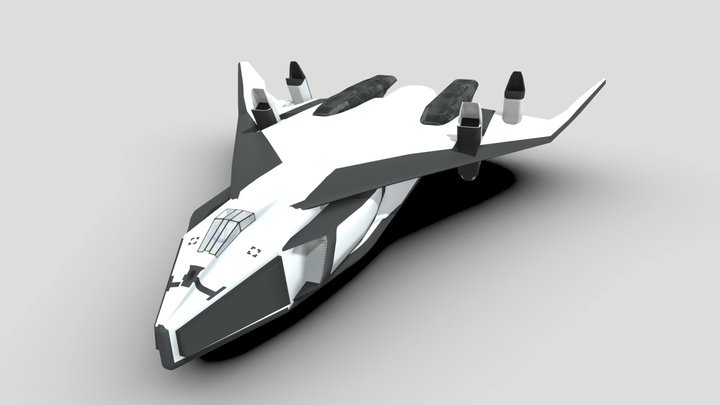 RDA Space shuttle Avatar 3 3D Model