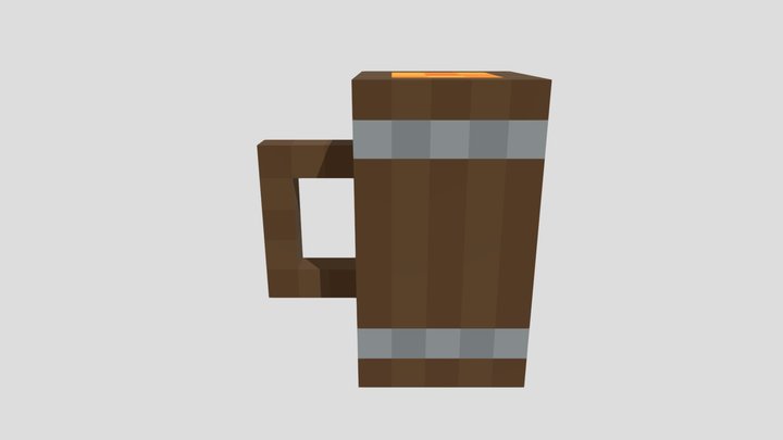 Wood Beer Mug 3D Model
