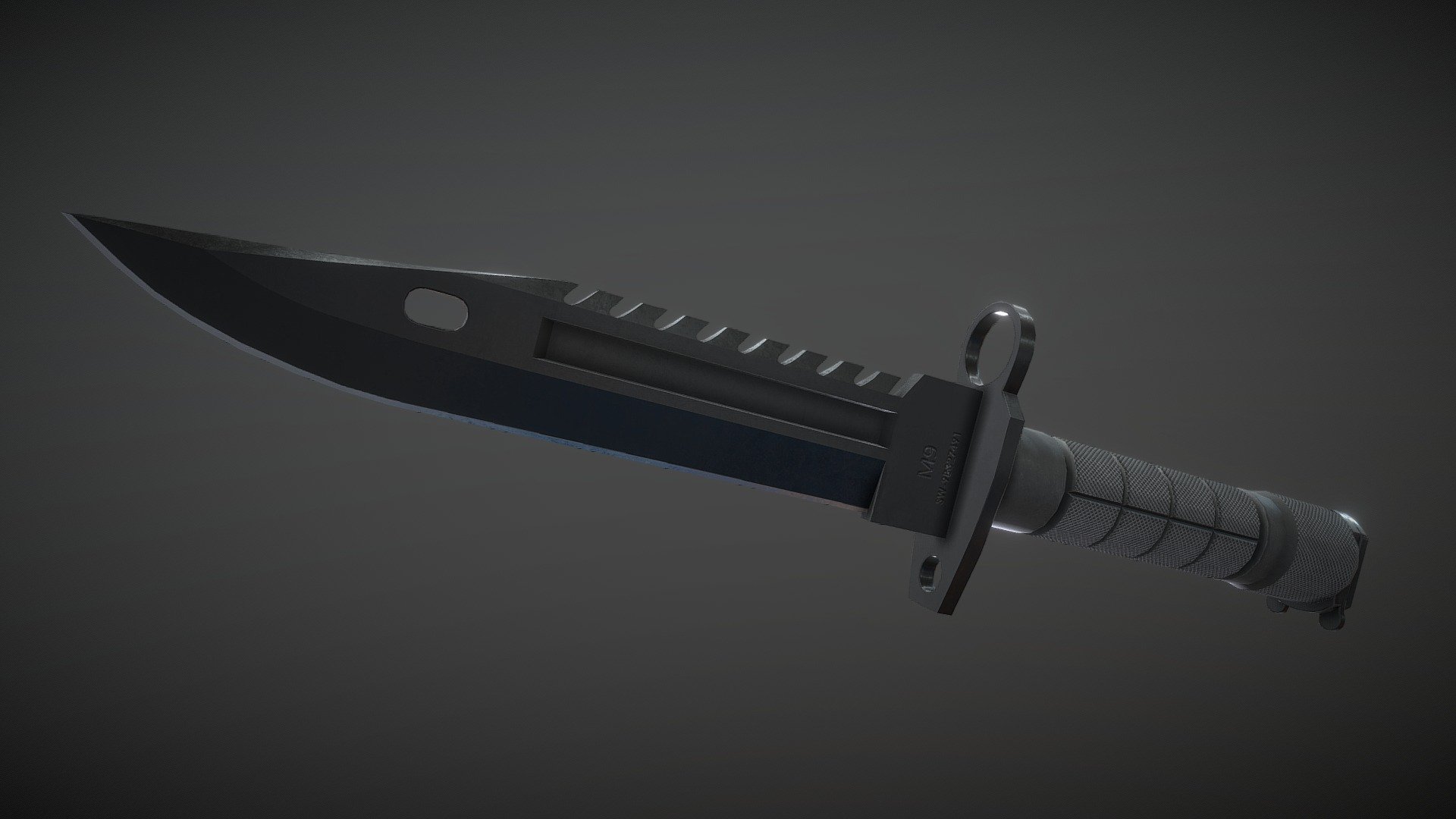 Clean M9 Bayonet — Sketchfab embed 3D viewer