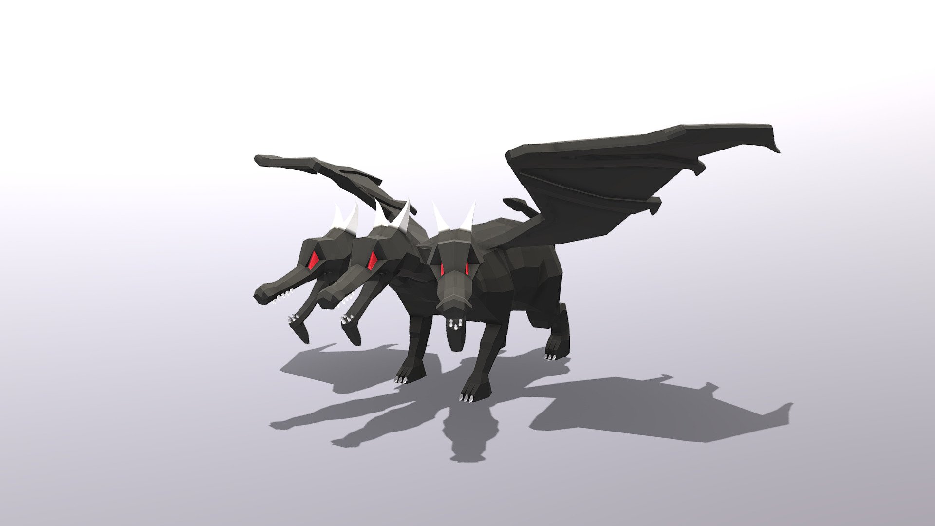 3D model Minecraft Ender Dragon Rigged VR / AR / low-poly