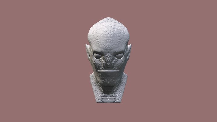 Alien 2 Head Sculpt Only 3D Model
