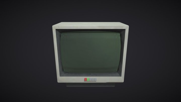 Retro CRT TV 3D Model