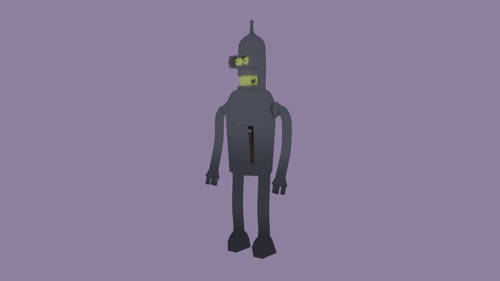 Bender (Futurama fan art) 3D Model