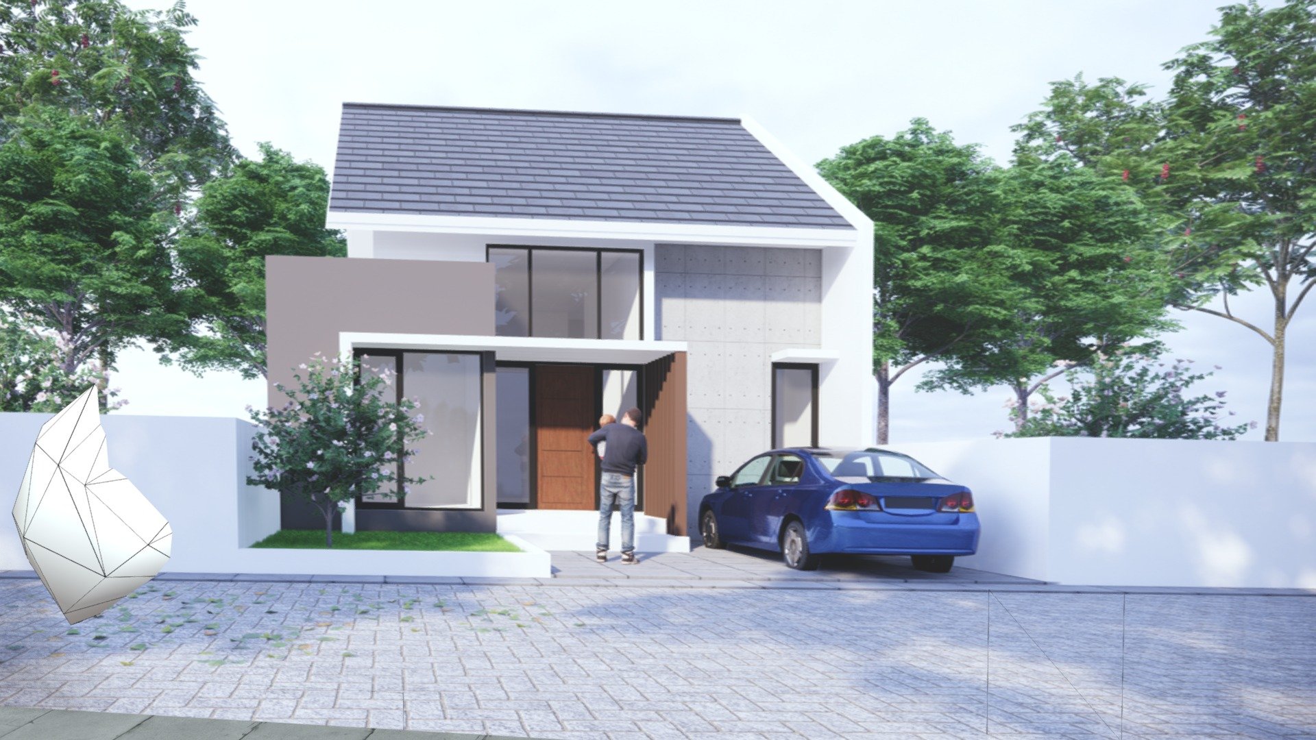 Desain Rumah Minimalis | Tipe 2 - Download Free 3D Model By Budi ...