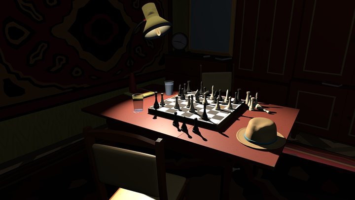 Chess Old 3D Model