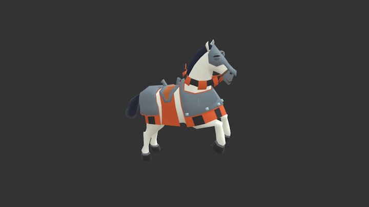 Medieval asset 15\horse 3D Model