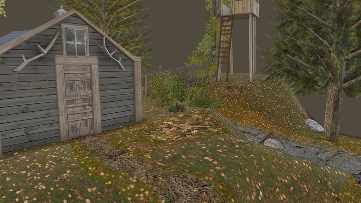 DAE Diorama - Forest loner 3D Model