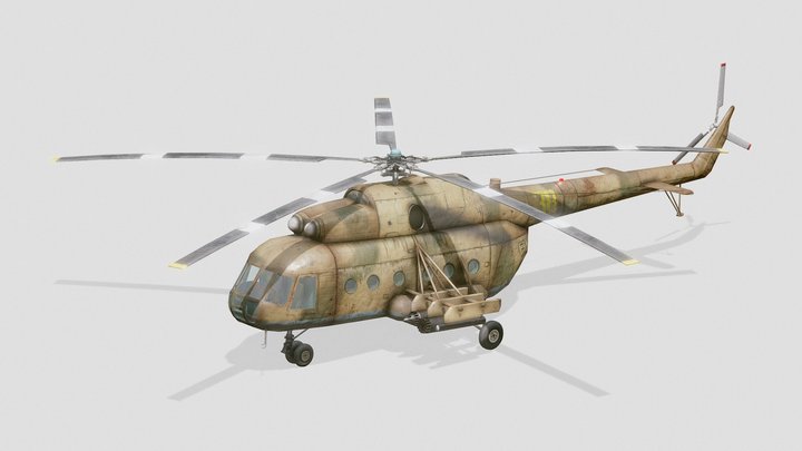 Military Transport Helicopter 3D Model