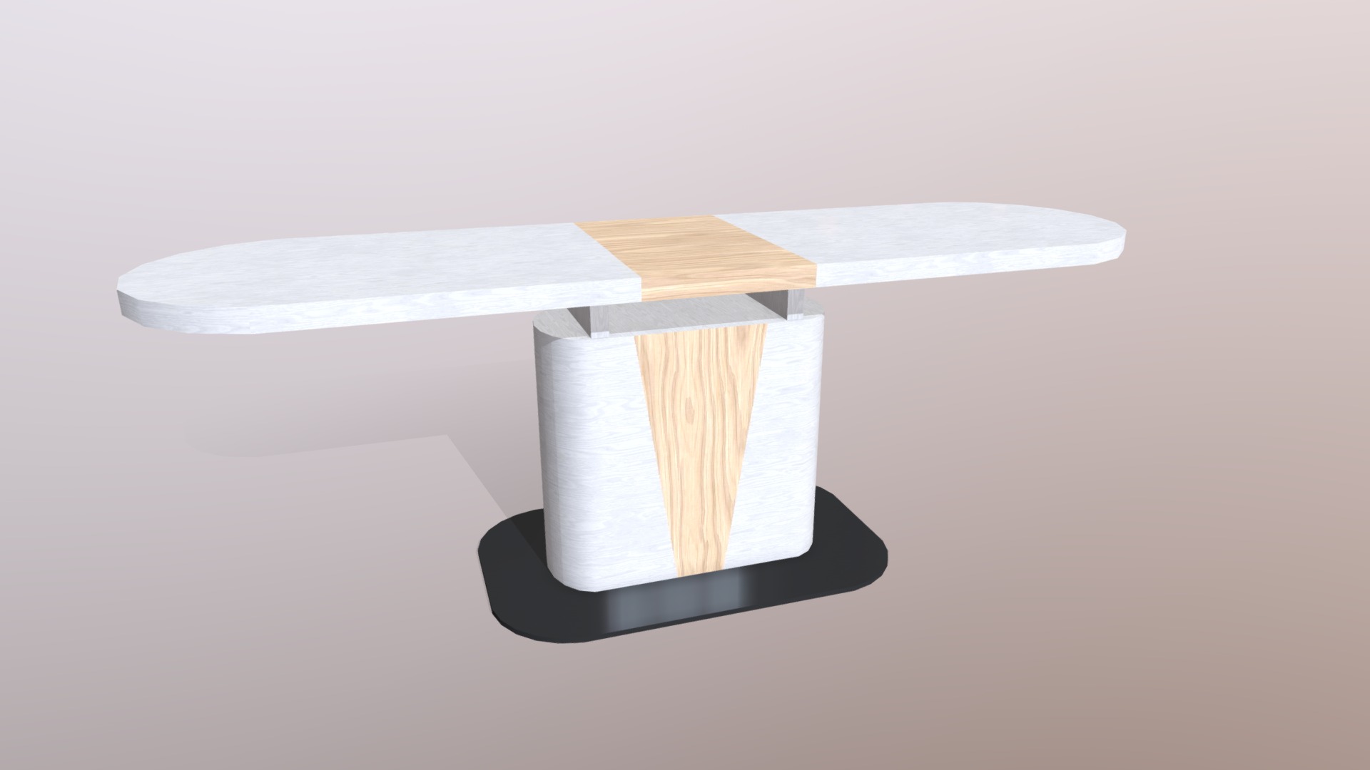3D model Cangas Dining Table - This is a 3D model of the Cangas Dining Table. The 3D model is about a wooden table with a white top.