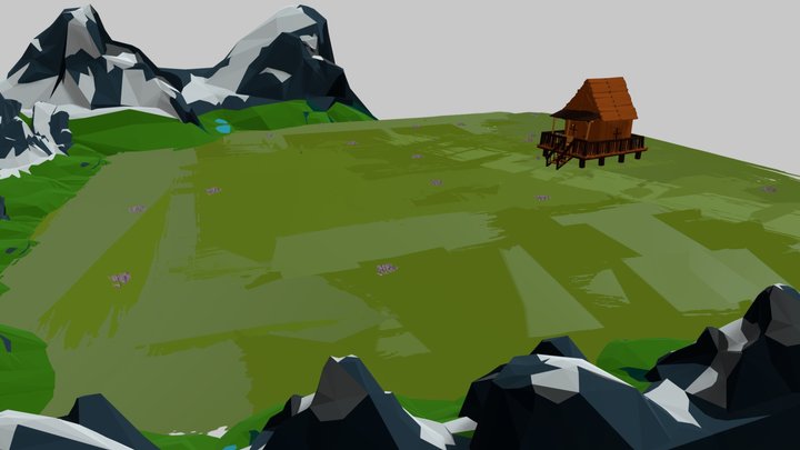 Lone Cabin 3D Model