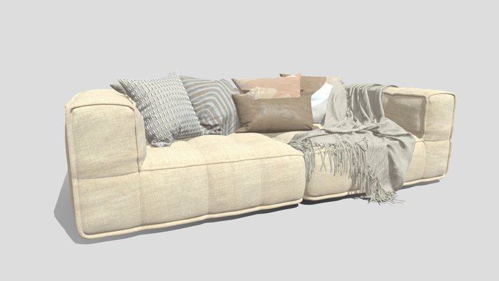Denver Sofa 2 Seat 3D Model