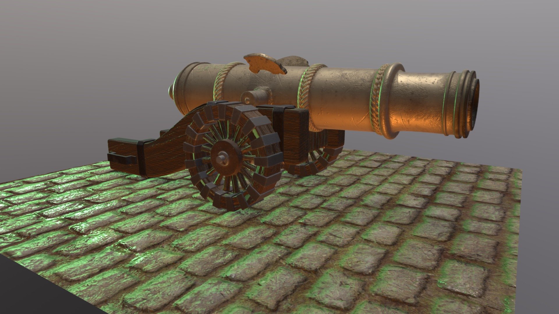 Ancient Cannon Cart