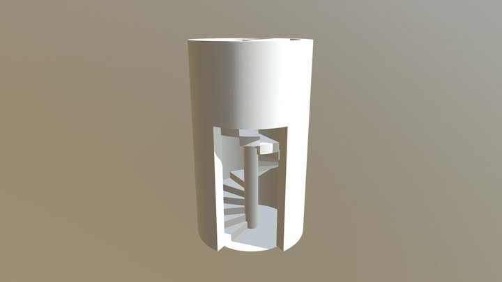 Wendeltreppe Dumbledores Büro Weiterentwicklung 3D Model