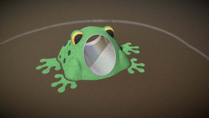 EPDM 3D Frog with tunnel (T1-08A-70UV) 3D Model