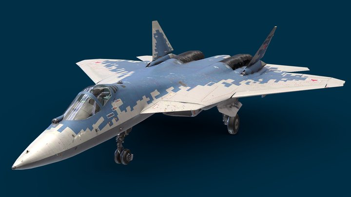 Sukhoi Su-57 Felon - Fighter Jet - Free 3D Model