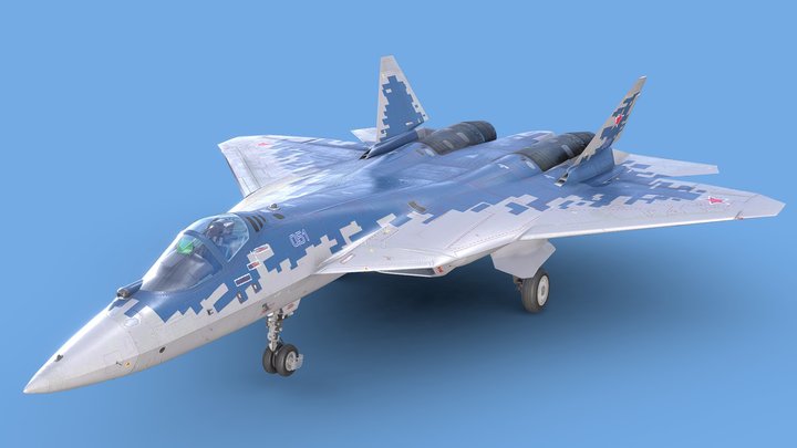 Sukhoi Su-57 Felon - Fighter Jet - Free 3D Model