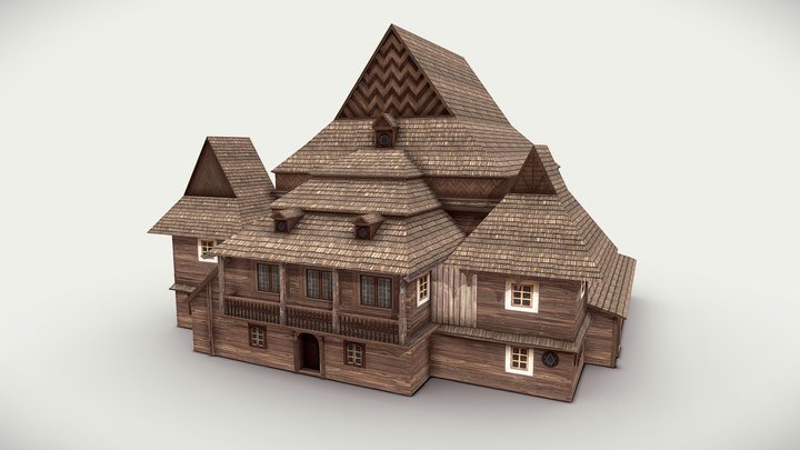 Zabłudów - Synagoga drewniana / Wooden synagogue 3D Model