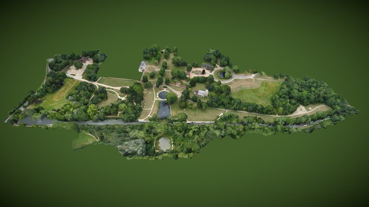 Great Linford Manor Park, Milton Keynes 3D Model