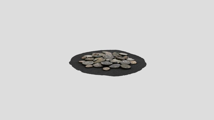Cat 1 coins 3D Model