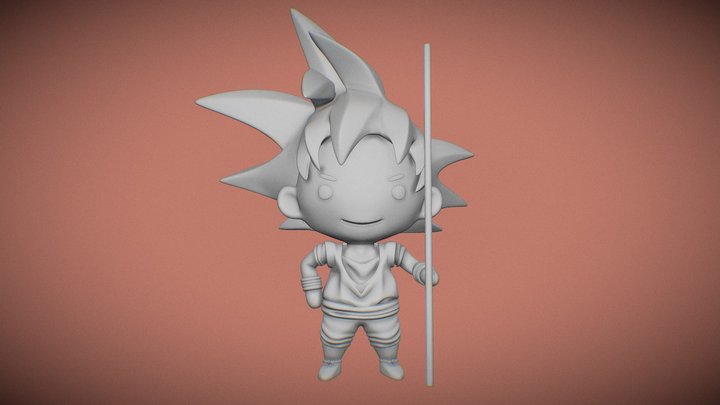 Super saiyajin infinito DRAGON BALL AF rigging Low-poly 3D Model