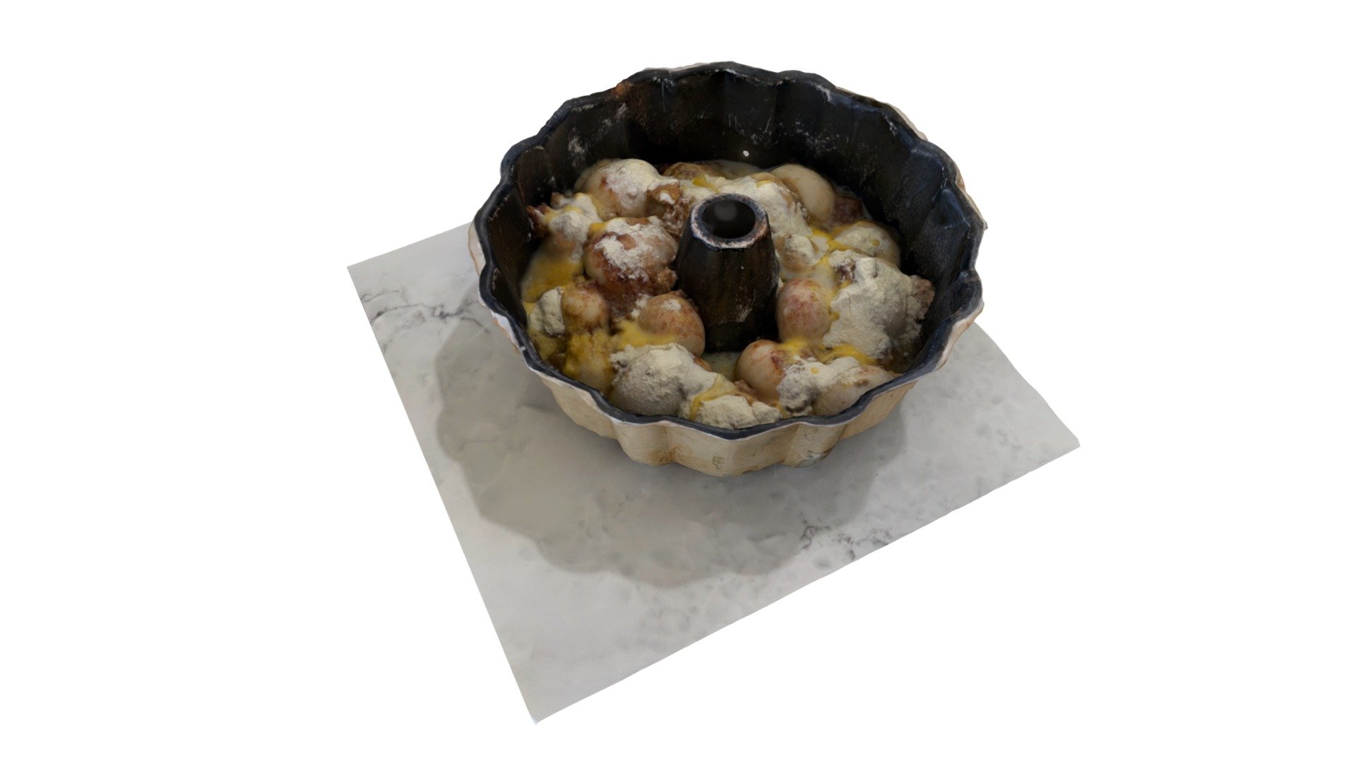 Breakfast Rolls in Bundt Pan Prep Download Free 3D model by