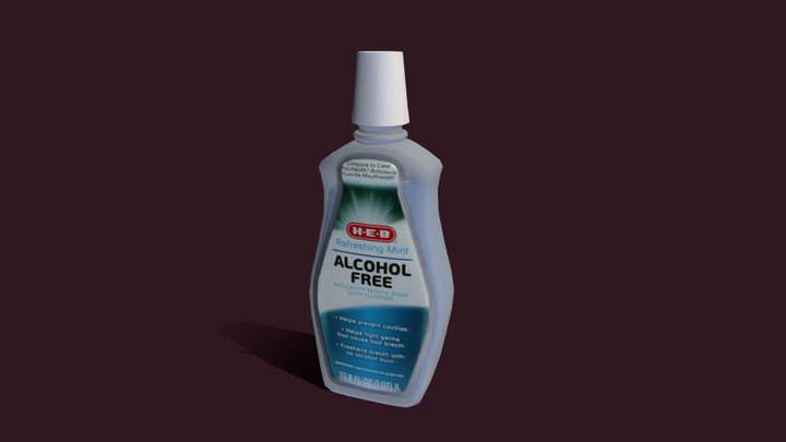 Mouthwash Bottle 3D Model