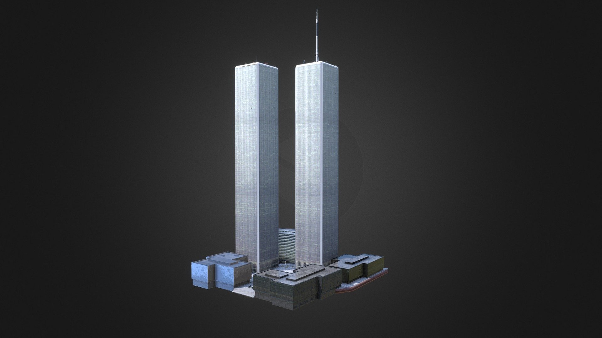 World Trade Center Twin Towers D Model By Erick Perez Erickdp C Sketchfab