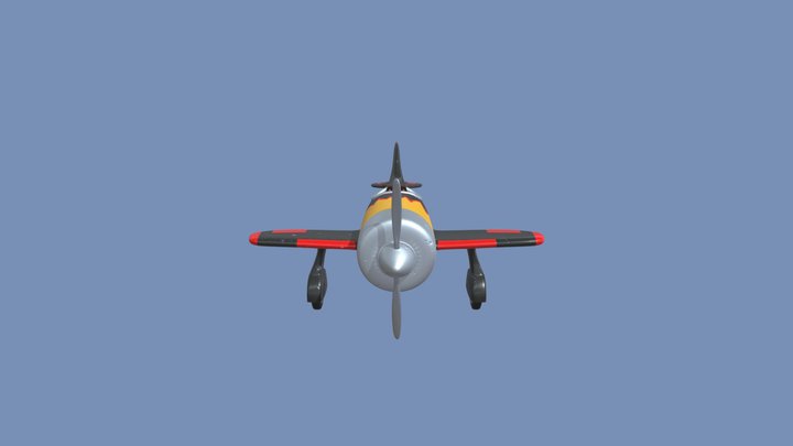 Cartoon Airplane 3D Model
