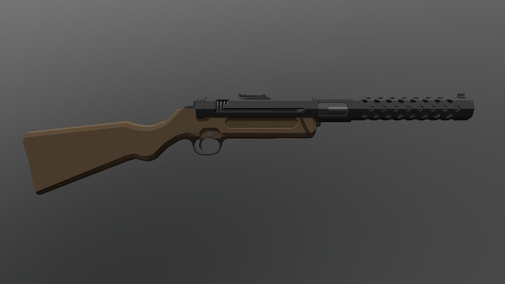 Low poly MP28 3D Model