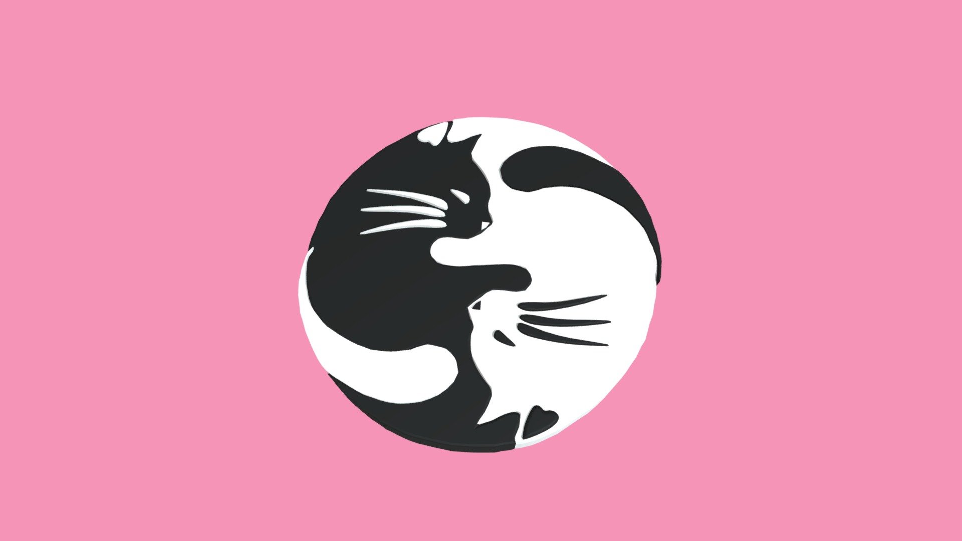 Gato ying yang obj