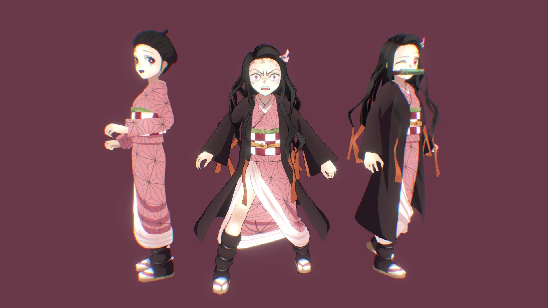 Nezuko Demon Slayer, 3D models download