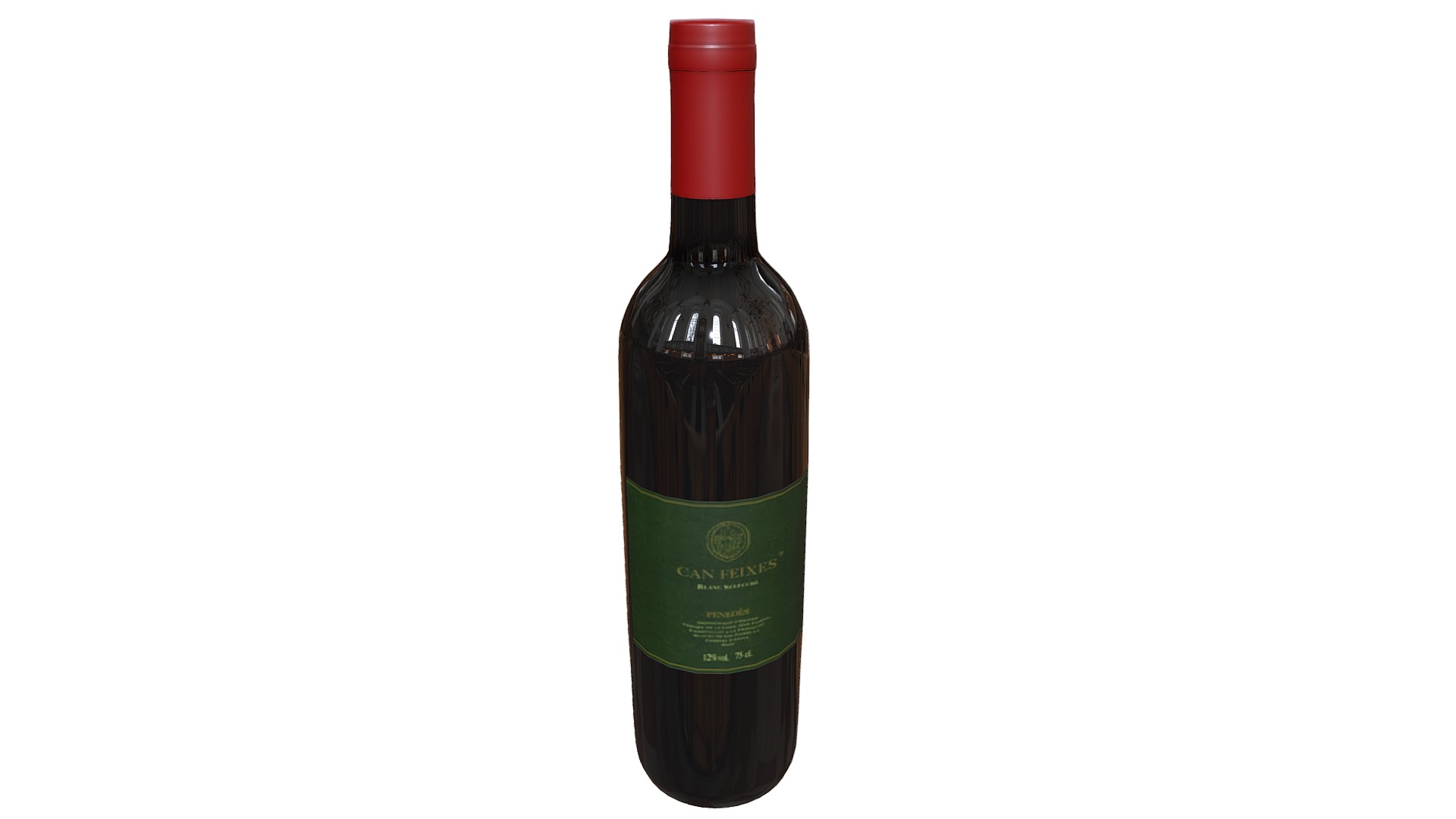 3D model Wine Bottle (Closed) - This is a 3D model of the Wine Bottle (Closed). The 3D model is about a bottle of soda.