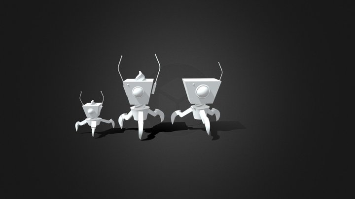 Robot Family 3D Model