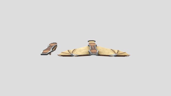 Wingsuit X Skateboard Hybrid 3D Model