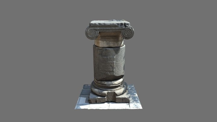 Ionic column capital, Umm Qais, Jordan 3D Model