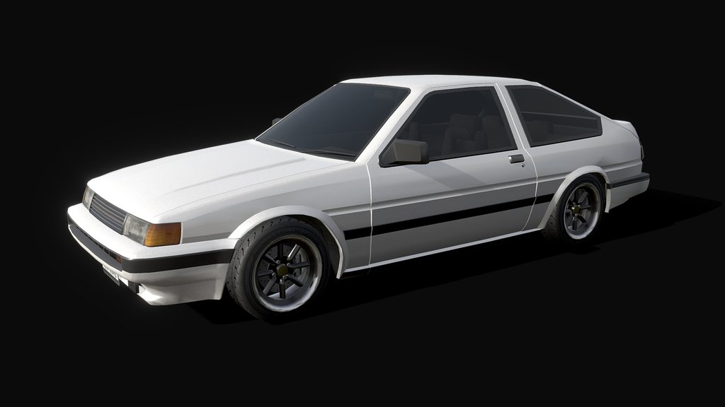 Tiara GT '83 Tuned - Low poly model