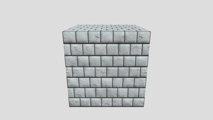 Rough Square Tiles Material 3D Model