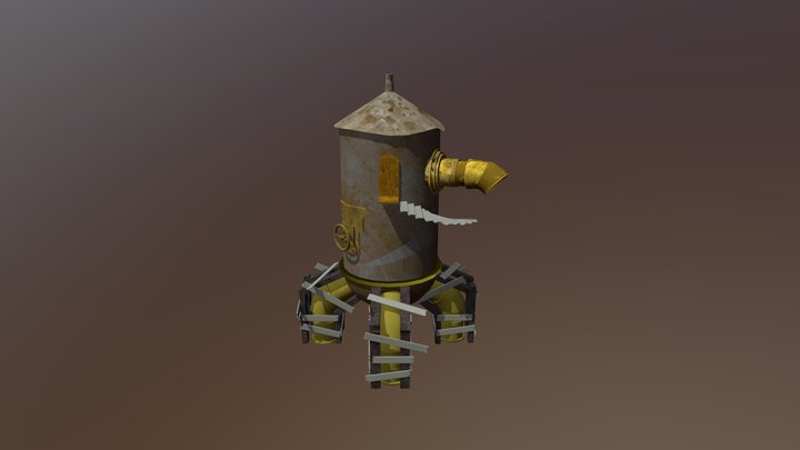 Water Tower ID High 3D Model