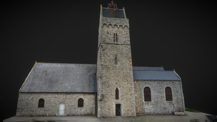 Church of Saint-Germain-sur-Ay, Cotentin, France 3D Model