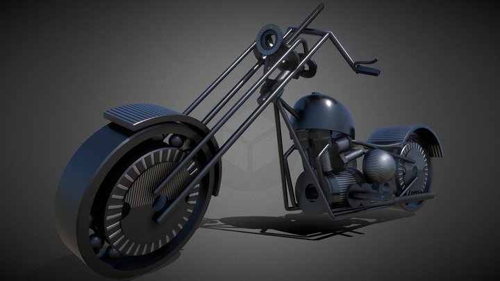 Kit bashed Bike 3D Model 3D Model