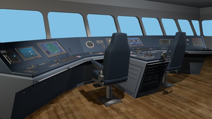 Ship Bridge 3D Model 3D Model
