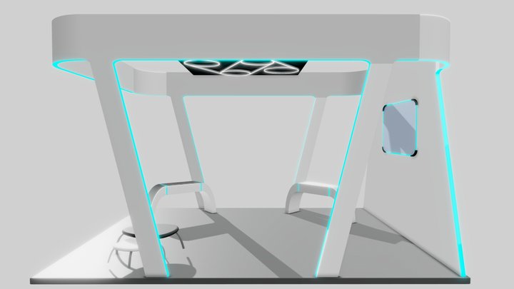 Modern and Elegant Booth AFRODITE 3D Model
