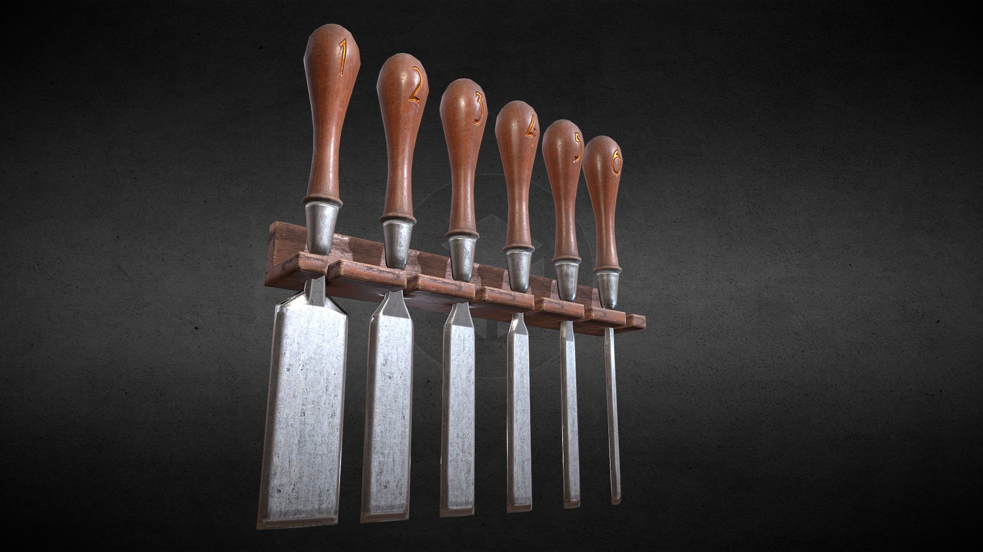 Woodworking chisels Download Free 3D model by SergeiKritzien [59a6d74