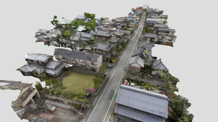 市川市　上妙典エリア 3D Model