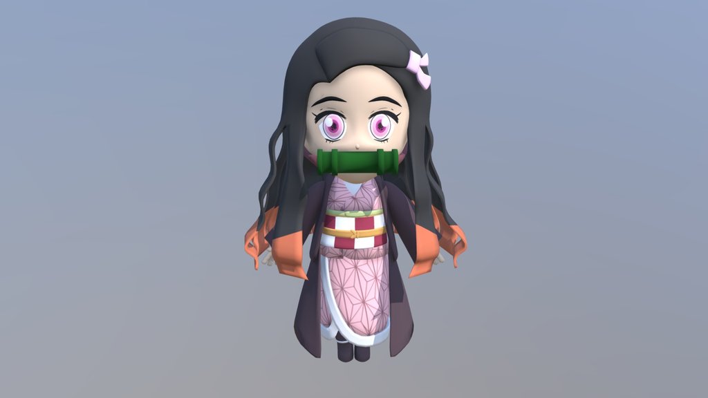 Nezuko Kamado — A 3D model collection by maoyung (@maoyung) - Sketchfab