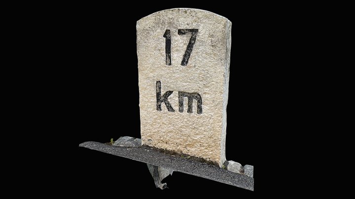 Milestone Innertkirchen - Sustenpass km 17 – Free 3D Model STL