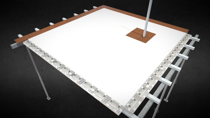 Montagem Planex_Com passagem da linha de vida 3D Model