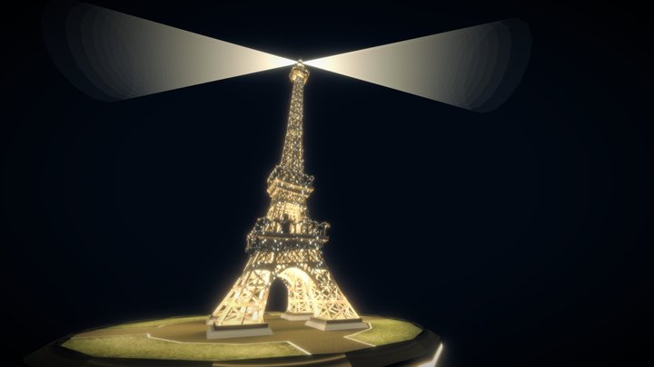 Stylized Eiffel Tower 3D Model