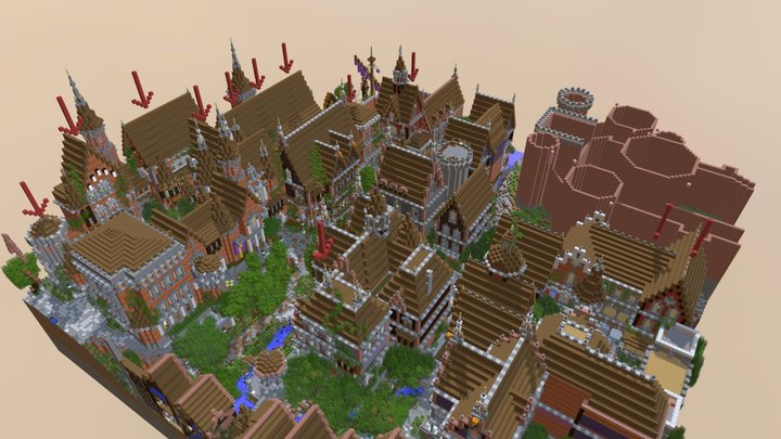 Noble Houses 3D Model